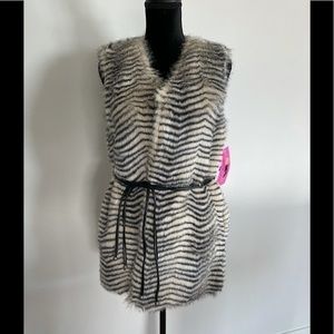 Betsy Johnson Fur Faux Vest